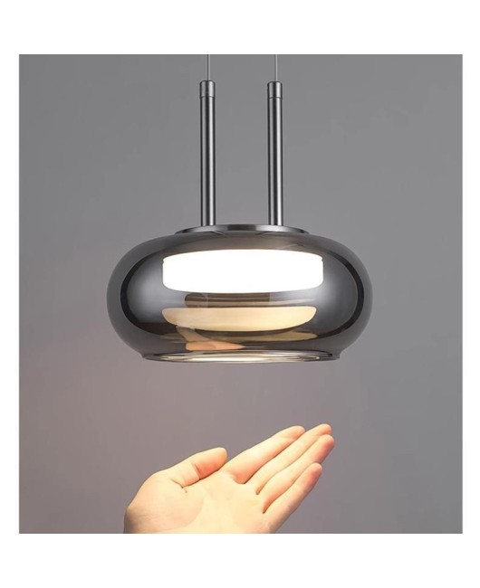Bedroom bedside pendant light, high-end Italian minimalist light luxury creative design, background wall atmosphere, single head glass pendant light