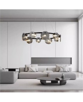 Modern designer atmospheric living room glass chandelier Italian light luxury villa model room lobby bedroom personalized chandelier
