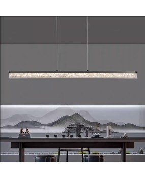 Italian minimalist one character restaurant pendant light, modern minimalist bar counter, Nordic designer high-end dining table long pendant light
