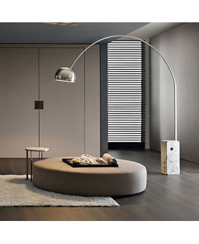 Designer Fishing Lamp Italian Nordic Modern Minimalist Exhibition Hall Villa Living Room Marble Parabolic Floor Lamp