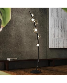 DEW DROPS Dewdrop Leather Floor Lamp Designer Living Room Sofa Luxury Study Decorative Atmosphere Lighting Fixtures