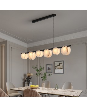 Full copper marble restaurant pendant lamp designer model room modern simple and atmospheric Nordic bar counter study tea room lighting fixtures