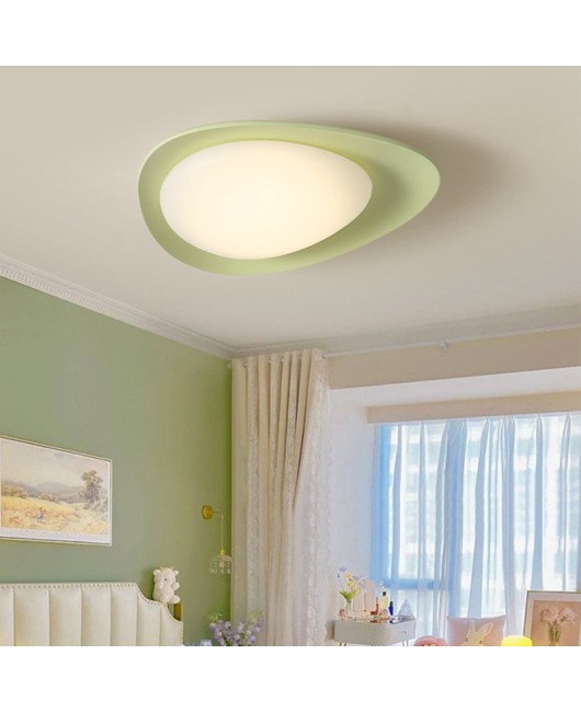 Bedroom lamp Ceiling lamp Modern minimalist creative pebble room lamp Milk oil wind Warm atmosphere Master bedroom lamp