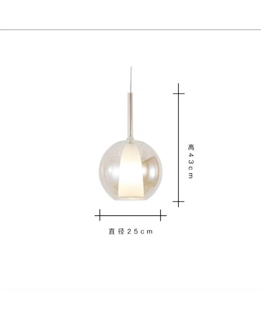 Modern and minimalist Italian designer restaurant pendant light, bar counter, bubble glass duplex staircase light, bedside small pendant light
