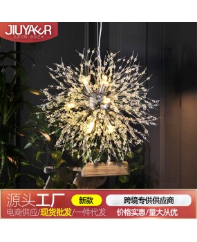 Dandelion pendant light creative coffee shop lighting clothing store internet cafe crystal pendant light bar counter internet famous Western restaurant lighting
