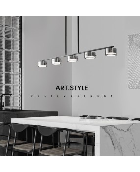 Italian minimalist light luxury dining table restaurant lights, internet famous designer minimalist modern long strip all copper minimalist bar counter pendant light