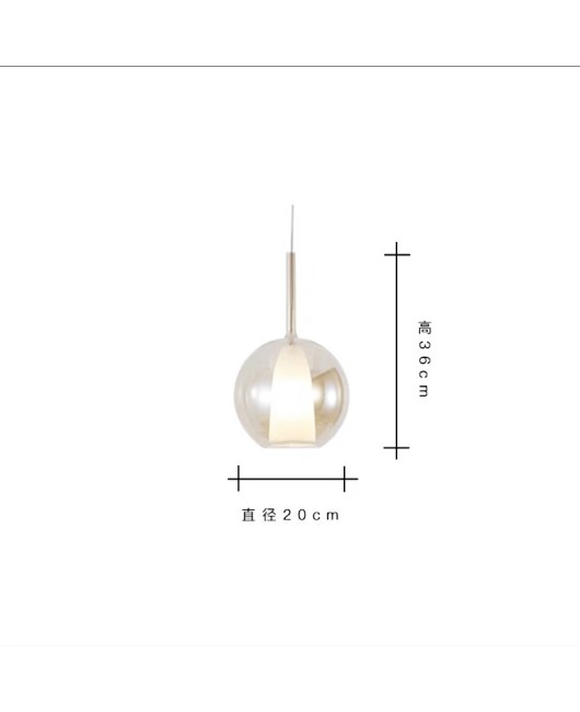 Modern and minimalist Italian designer restaurant pendant light, bar counter, bubble glass duplex staircase light, bedside small pendant light