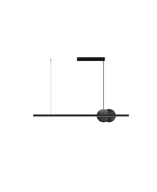 Italian minimalist light luxury all copper long bar restaurant pendant light, modern atmospheric designer model room dining table island table lighting fixtures