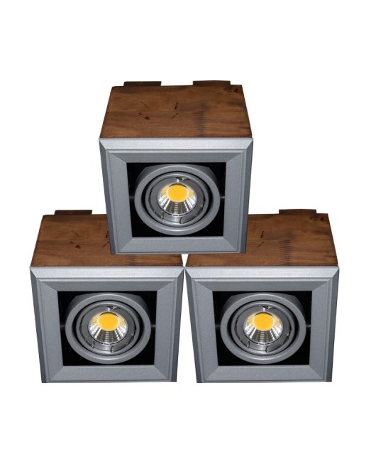 Mancoffee elm wood spotlights, surface mounted LED ceiling tube lights, clothing stores, Western restaurants, bars, internet cafes, wooden box spotlights
