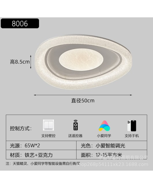 2024 New Creative Master Bedroom Light Modern, Simple, and Atmospheric LED Ceiling Light Guangdong Zhongshan Lighting Living Room Light