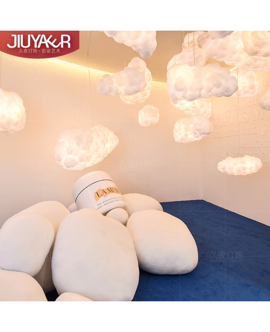 Cloud pendant light, internet celebrity coffee, Western restaurant, clothing store, milk tea shop, hotel, cartoon creative decoration, cloud lighting fixtures