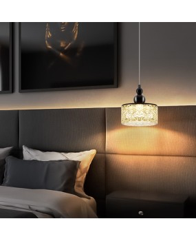 Light luxury bedroom bedside pendant light, modern and simple entrance hallway light, creative long line single head restaurant bar counter pendant light