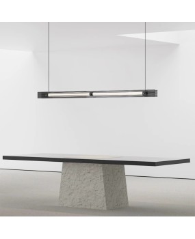 Italian minimalist modern minimalist restaurant pendant light bar Taipei European light luxury glass atmospheric light luxury style long strip lighting fixtures
