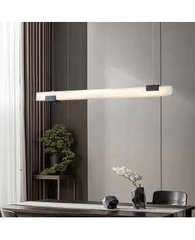 Imported marble light luxury pendant light from the restaurant, modern minimalist designer with a straight strip tea room, bar counter, and home pendant light
