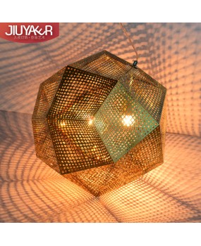 Nordic Postmodern Pendant Sales Office Model Room Personalized Designer Creative Stainless Steel Geometric Art Decorative Lamp