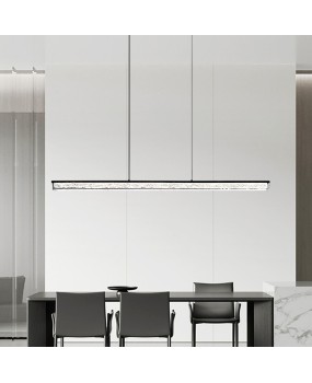 Restaurant pendant light, full spectrum, modern, minimalist, straight strip light, creative, internet famous dining table, dining room, bar lighting fixtures