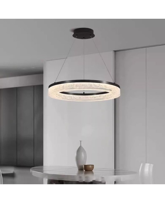 Italian minimalist living room pendant light, modern minimalist high-end resin living room light, villa hall circle main light, dining room light