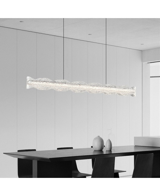 Italian minimalist high-end wave restaurant pendant light strip designer 2024 new island table lighting fixture