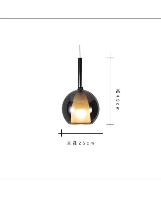 Modern and minimalist Italian designer restaurant pendant light, bar counter, bubble glass duplex staircase light, bedside small pendant light