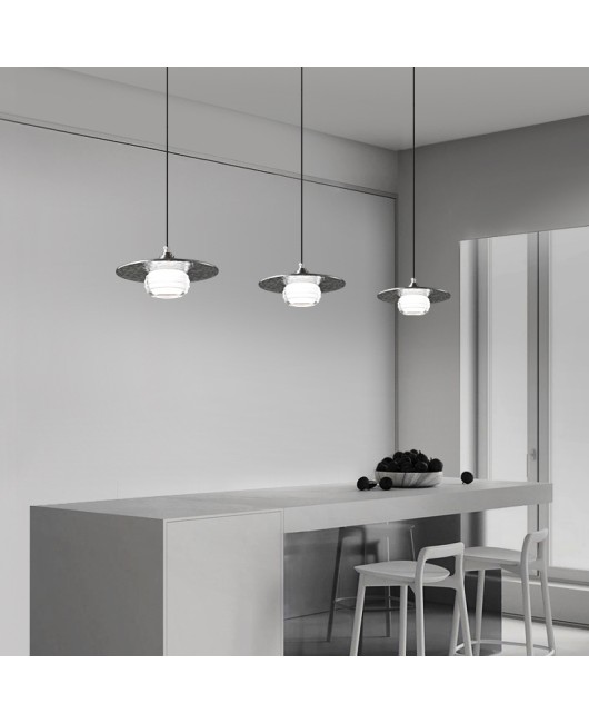 Italian minimalist bar counter pendant light, all copper, light luxury glass, high-end feel, modern and simple Nordic bedroom bedside pendant light
