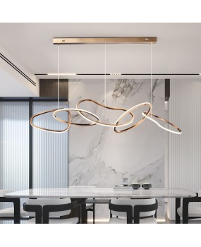 Postmodern minimalist restaurant lights, bar counter, front desk, hotel model room, villa designer, circular ring, light luxury, creative pendant light