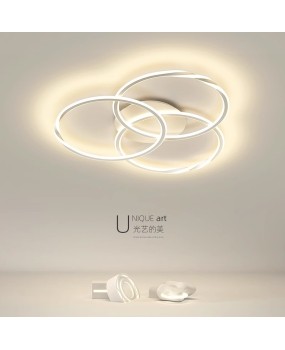 Living room ceiling light, modern, simple, atmospheric, Nordic personality, creative ring, Zhongshan lighting manufacturer, direct sales of bedroom lights