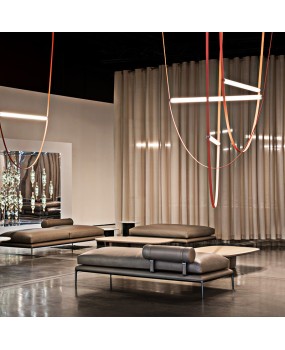 Italian designer belt pendant light, living room Xiaohongshu pendant light, loft minimalist light, villa dining room Zhongshan lighting fixtures