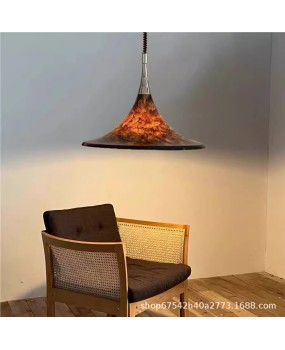 Middle aged restaurant pendant light with adjustable retro painted main light design, retractable light for living room, island platform, study, lighting fixtures