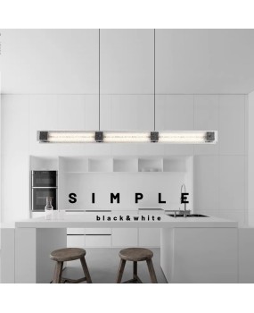 Italian minimalist high-end restaurant pendant light, modern minimalist Nordic bar counter coffee shop glass office long pendant light