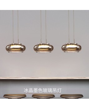 Minimalist Italian style bedside pendant light, minimalist modern restaurant light, bar counter designer, glass single head bedroom hanging line light