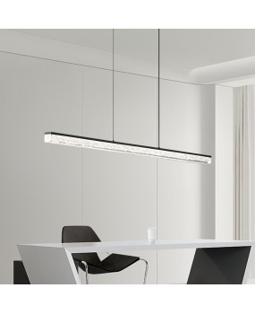 Italian minimalist one character restaurant pendant light, all copper minimalist modern bar counter table light, home long strip creative lighting fixture