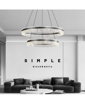 Italian minimalist living room pendant light 2024 new eye protection ring designer light luxury atmospheric restaurant lighting