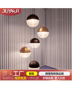 LOFT Retro Industrial Style Light Luxury Minimalist Personalized Designer Coffee Shop Restaurant Bar Glass Pendant Light