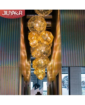 Light luxury creative designer, spherical pendant light, coffee shop, hotel bar, internet cafe, restaurant, art exhibition hall, decorative light