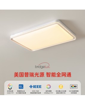 Master bedroom lamp full spectrum Puri eye protection living room cream style light luxury crystal room lamp LED ceiling light