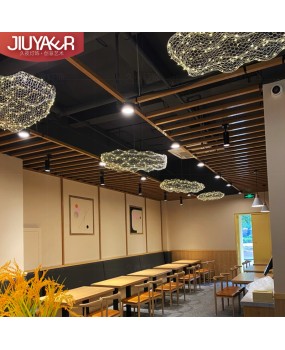 Industrial style creative wire mesh cloud chandelier shop commercial coffee Western restaurant bar Internet caf é lobby decorative lights