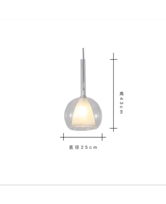 Modern and minimalist Italian designer restaurant pendant light, bar counter, bubble glass duplex staircase light, bedside small pendant light