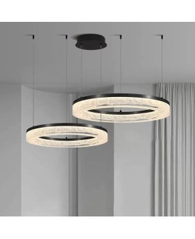 Italian minimalist living room pendant light, modern minimalist high-end resin living room light, villa hall circle main light, dining room light