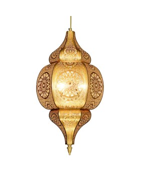 Moroccan classic hollow carved pendant light, retro exotic Xinjiang specialty restaurant, coffee shop, hotel pendant light