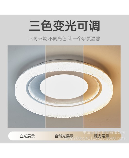 2024 New Creative Master Bedroom Light Modern, Simple, and Atmospheric LED Ceiling Light Guangdong Zhongshan Lighting Living Room Light