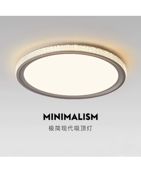 Modern light luxury ceiling light crystal bedroom light Nordic atmospheric home designer restaurant circular master bedroom study light