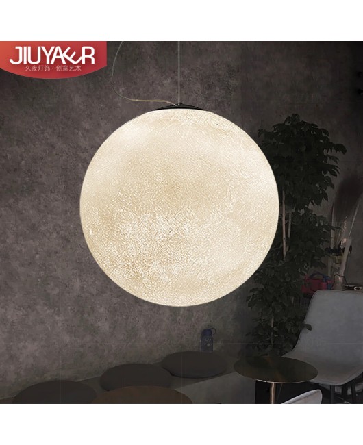 Ins Internet Celebrity Creative Moon Pendant Industrial Style Coffee Shop Western Restaurant Internet Cafe Wine Bar Hot Pot Restaurant Ball Light