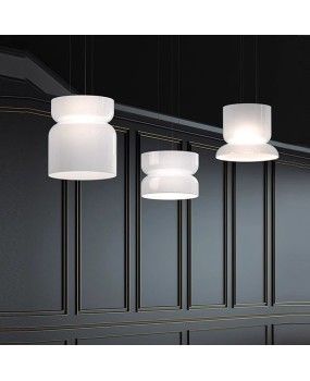 Nordic modern minimalist restaurant pendant light, internet famous designer style, white jade glass bar counter, bedroom headboard, dining room pendant light