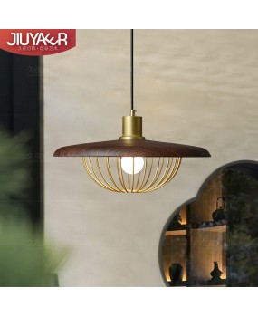 Loft retro industrial style creative personality single head restaurant light milk tea shop hot pot restaurant bar counter pot lid pendant light