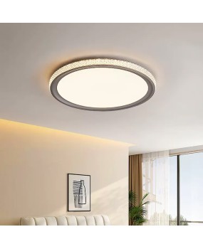 Modern light luxury ceiling light crystal bedroom light Nordic atmospheric home designer restaurant circular master bedroom study light