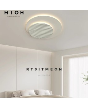 2024 Cream Style Bedroom Ceiling Light Modern Minimalist Nordic Master Bedroom Light Minimalist Creative Circular Eye Protection Book