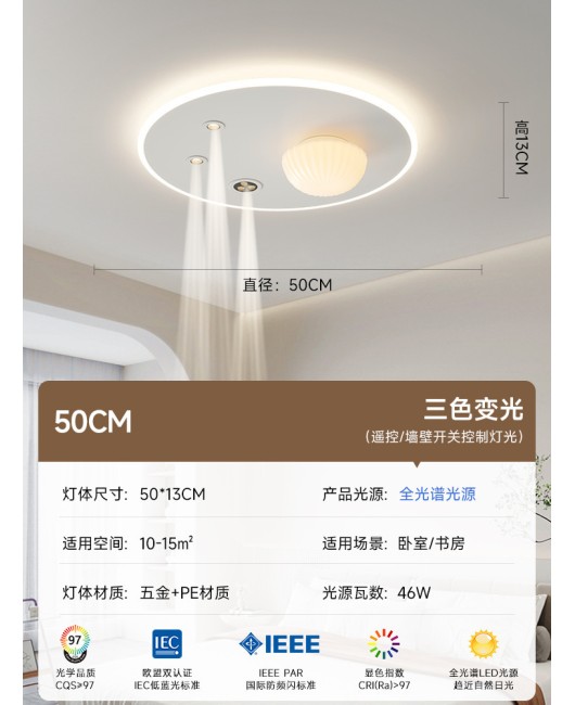 2024 new cream style living room designer modern, simple, atmospheric, minimalist master bedroom ceiling light with spotlight
