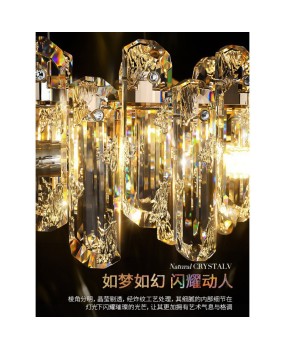 Clear Crystal Living Room Pendant Light Luxury Postmodern Restaurant Pendant Creative Personalized Designer Lighting LED Fixtures
