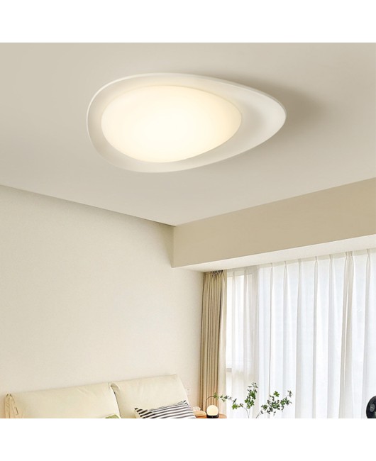 Bedroom lamp Ceiling lamp Modern minimalist creative pebble room lamp Milk oil wind Warm atmosphere Master bedroom lamp