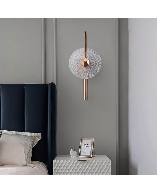 Light luxury living room background wall light 2022 new designer model room bedroom bedside lamp corridor wall light